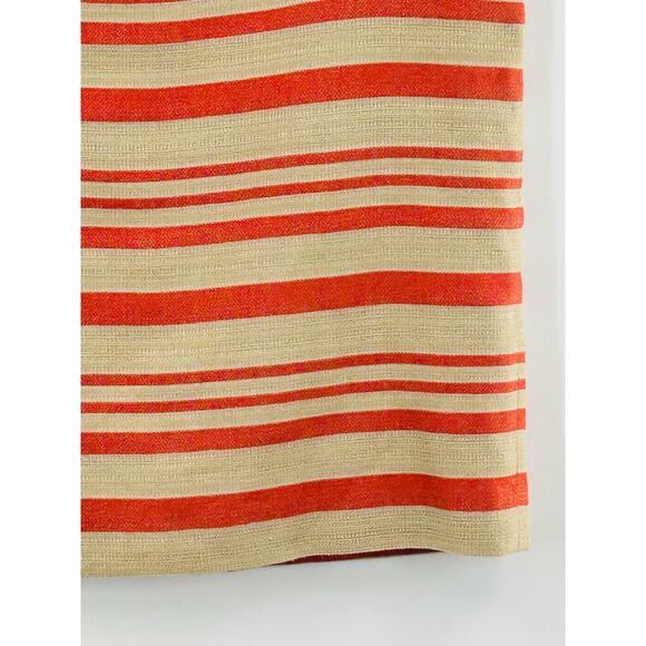 Talbots Linen Blend Pencil Skirt‎ Orange Tan Striped Size 6 - Picture 10 of 10